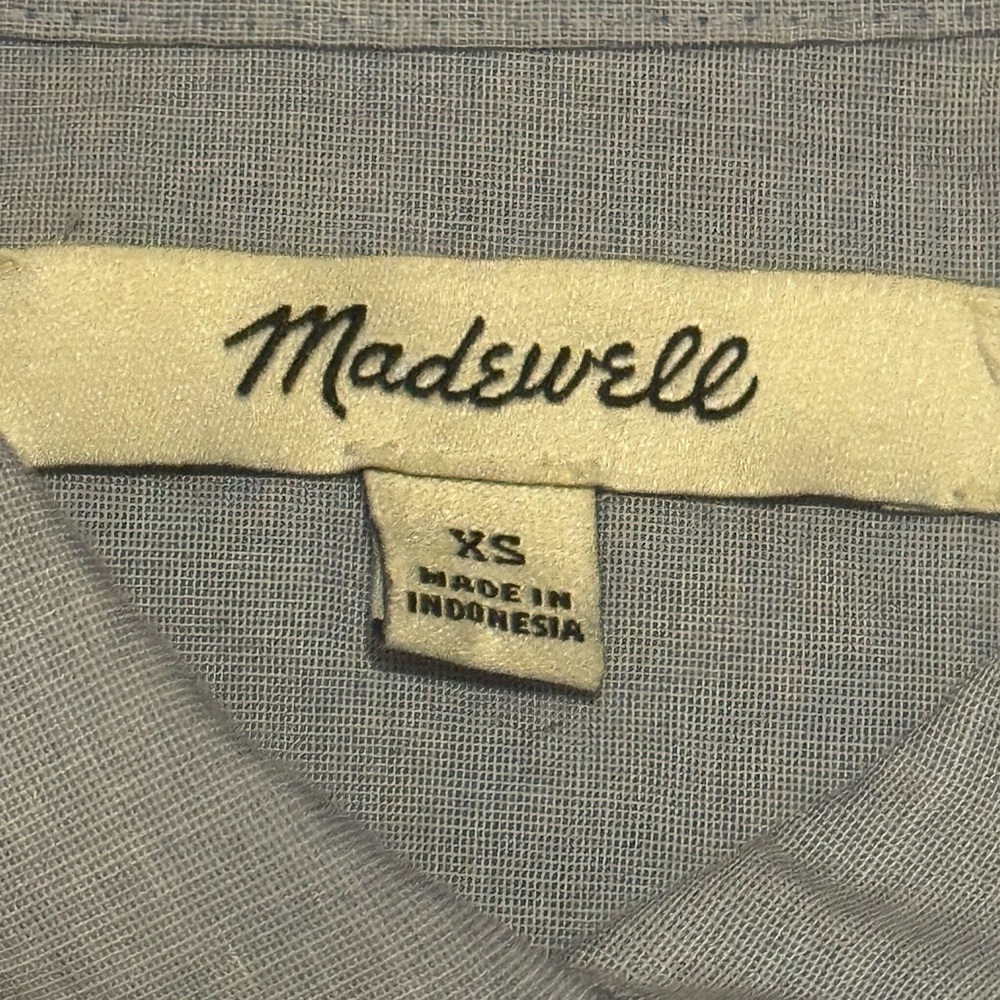 Madewell Blue Collared Button-Down Long Sleeve - image 5